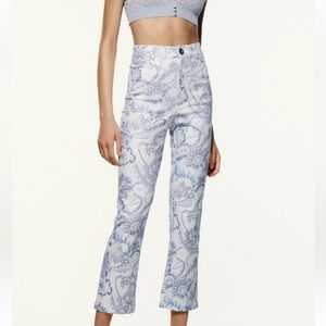 Zara straight cut printed pant